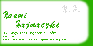 noemi hajnaczki business card